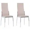 vidaXL Dining Chairs 2 pcs Cappuccino Faux Leather