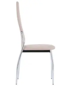 vidaXL Dining Chairs 2 pcs Cappuccino Faux Leather