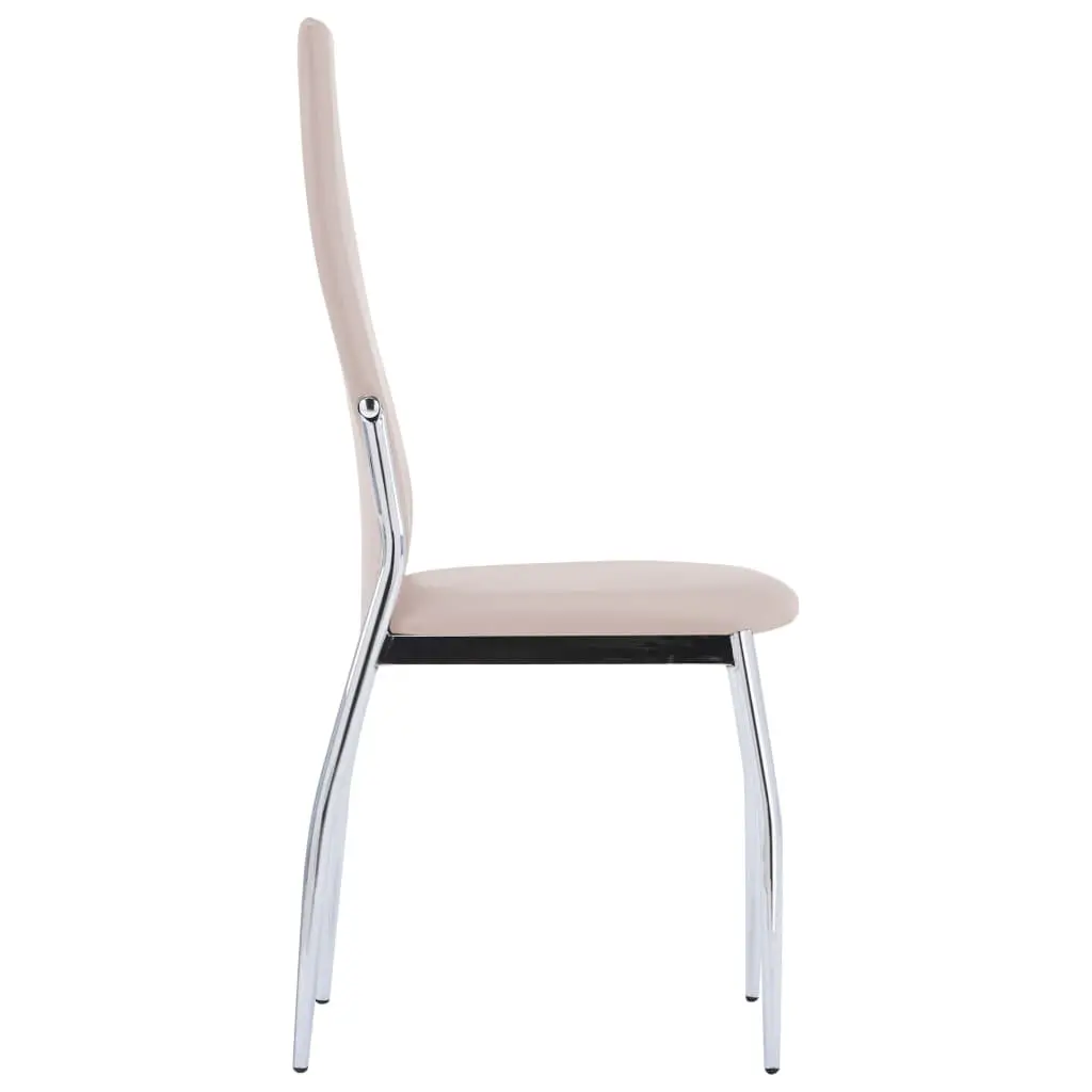 vidaXL Dining Chairs 2 pcs Cappuccino Faux Leather