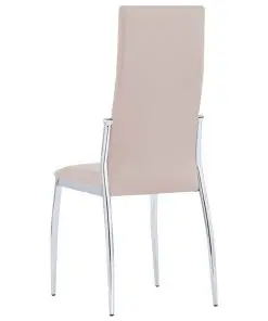 vidaXL Dining Chairs 2 pcs Cappuccino Faux Leather