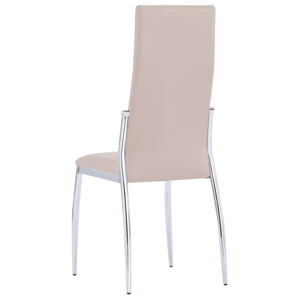 vidaXL Dining Chairs 2 pcs Cappuccino Faux Leather