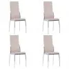 vidaXL Dining Chairs 4 pcs Cappuccino Faux Leather vidaXL Dining Chairs 4 pcs Cappuccino Faux Leather