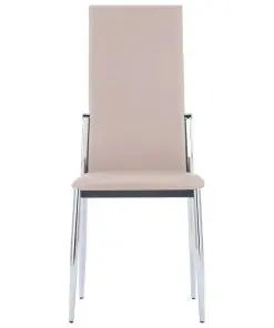 vidaXL Dining Chairs 4 pcs Cappuccino Faux Leather