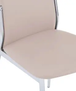 vidaXL Dining Chairs 4 pcs Cappuccino Faux Leather