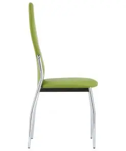 vidaXL Dining Chairs 4 pcs Green Faux Leather