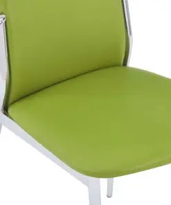 vidaXL Dining Chairs 4 pcs Green Faux Leather