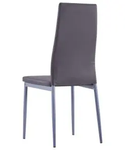 vidaXL Seven Piece Dining Set Grey