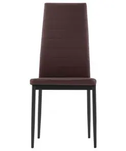 vidaXL Seven Piece Dining Set Brown