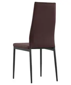 vidaXL Seven Piece Dining Set Brown