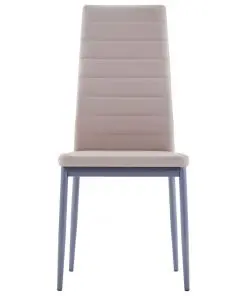 vidaXL Seven Piece Dining Set Cappuccino