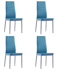 vidaXL Five Piece Dining Set Blue