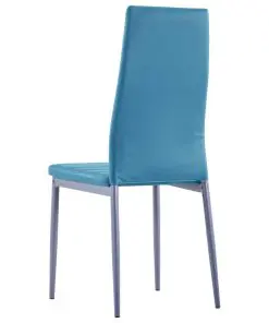 vidaXL Seven Piece Dining Set Blue