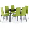 vidaXL Seven Piece Dining Set Green