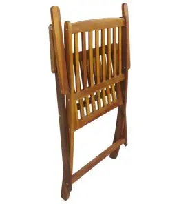 vidaXL Folding Outdoor Chairs 8 pcs Solid Acacia Wood