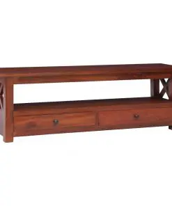 vidaXL TV Cabinet Brown 120x30x40 cm Solid Mahogany Wood
