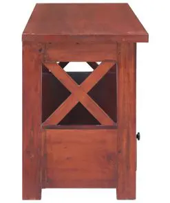 vidaXL TV Cabinet Brown 120x30x40 cm Solid Mahogany Wood