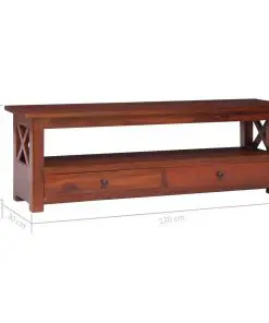 vidaXL TV Cabinet Brown 120x30x40 cm Solid Mahogany Wood