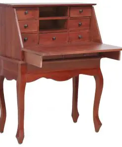 vidaXL Secretary Desk Brown 78x42x103 cm Solid Mahogany Wood