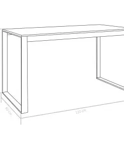 vidaXL Computer Desk White 120x60x73 cm