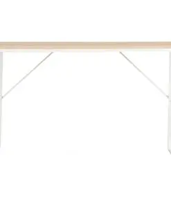 vidaXL Computer Desk White and Oak 120x60x73 cm