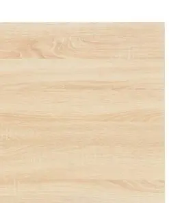 vidaXL Computer Desk White and Oak 120x60x73 cm