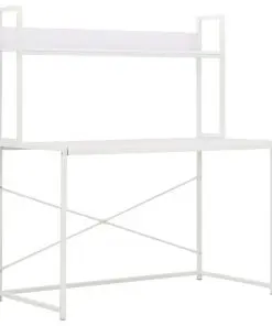 vidaXL Computer Desk White 120x60x138 cm
