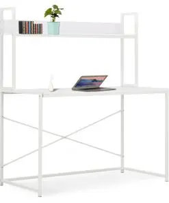 vidaXL Computer Desk White 120x60x138 cm