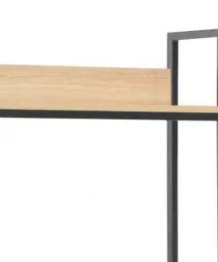 vidaXL Computer Desk Black and Oak 120x60x138 cm