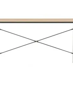 vidaXL Computer Desk Black and Oak 120x60x70 cm