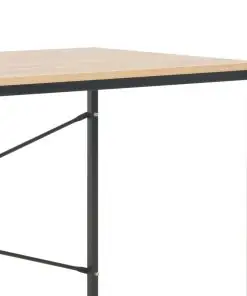 vidaXL Computer Desk Black and Oak 120x60x70 cm