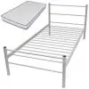 vidaXL Bed Frame with Memory Foam Mattress King Single Size