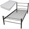 vidaXL Bed Frame with Memory Foam Mattress King Single Size