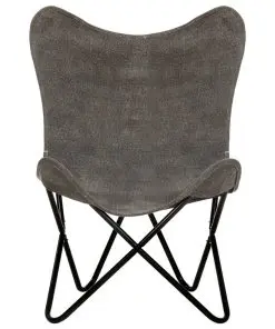 vidaXL Butterfly Chair Anthracite Canvas