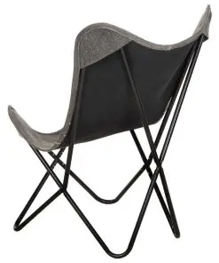 vidaXL Butterfly Chair Anthracite Canvas