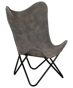 vidaXL Butterfly Chair Anthracite Canvas
