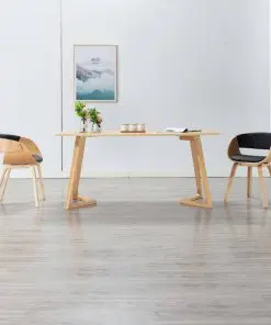 vidaXL Dining Chair Black Bent Wood and Faux Leather