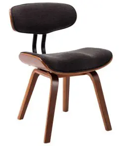 vidaXL Dining Chairs 2 pcs Grey Bent Wood and Fabric