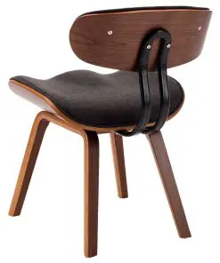 vidaXL Dining Chairs 2 pcs Grey Bent Wood and Fabric