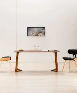 vidaXL Dining Chairs 2 pcs Black Bent Wood and Faux Leather