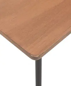vidaXL 5 Piece Dining Set Brown Solid Plywood Steel