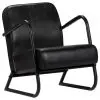 vidaXL Relax Armchair Black Real Leather vidaXL Relax Armchair Black Real Leather