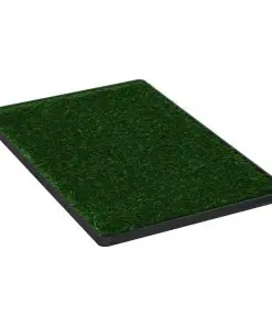 vidaXL Pet Toilets 2 Pieces with Tray and Artificial Turf Green 76x51x3 cm WC