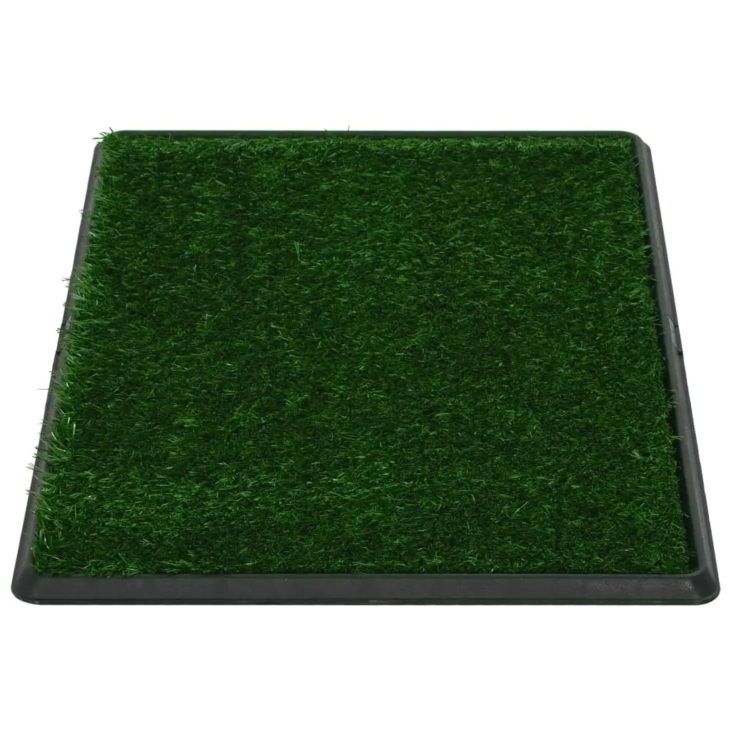 vidaXL Pet Toilets 2 Pieces with Tray and Artificial Turf Green 76x51x3 cm WC