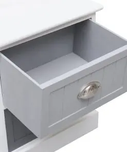 vidaXL Nightstands 2 pcs Grey 38x28x45 cm Paulownia Wood