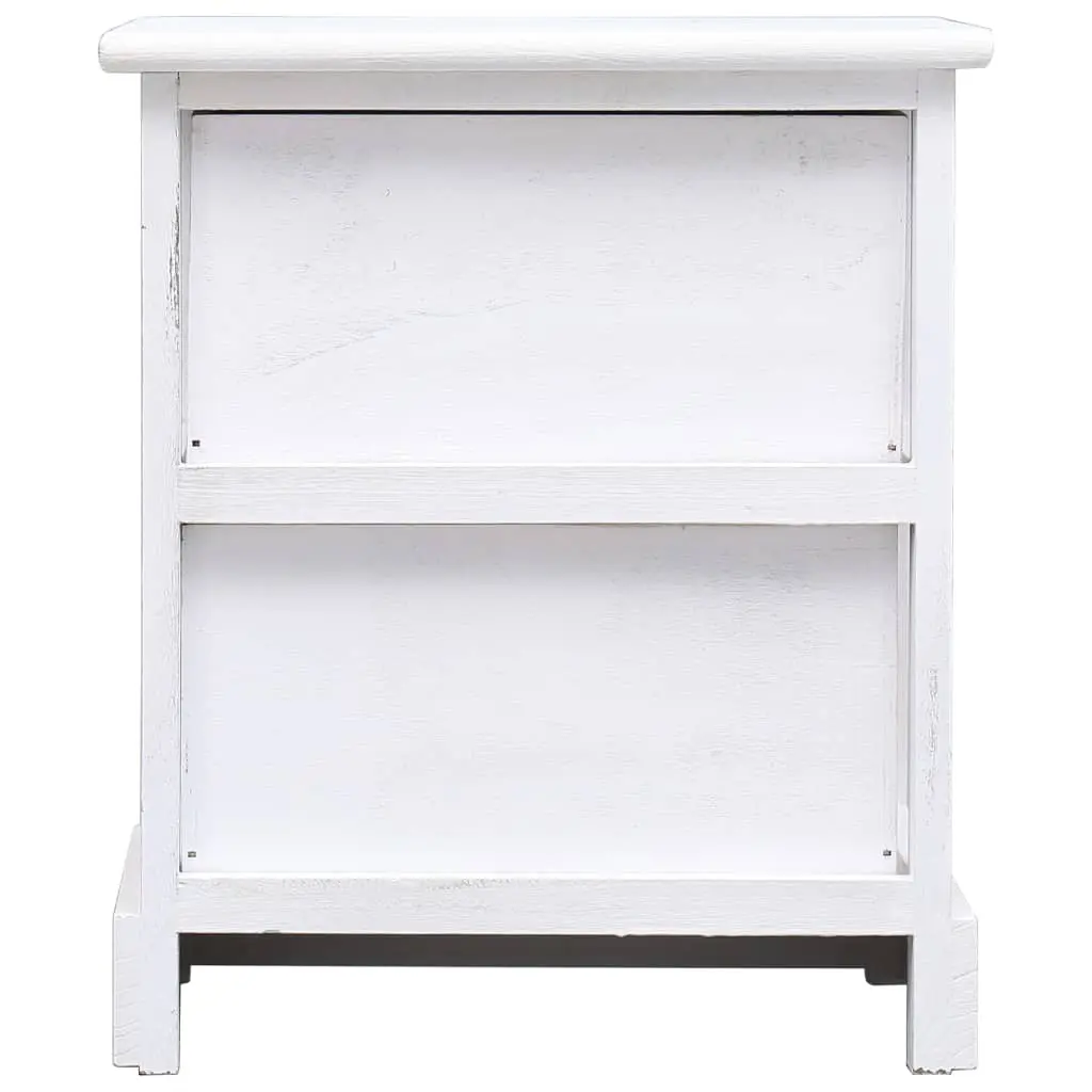 vidaXL Bedside Cabinets 2 pcs White 38x28x45 cm Paulownia Wood