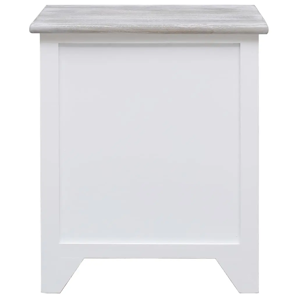 vidaXL Bedside Cabinets 2 pcs White 38x28x45 cm Paulownia Wood