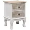 vidaXL Bedside Cabinet 35x30x50 cm Paulownia Wood