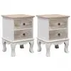 vidaXL Bedside Cabinets 2 pcs 35x30x50 cm Paulownia Wood