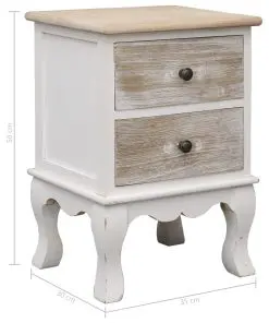 vidaXL Bedside Cabinets 2 pcs 35x30x50 cm Paulownia Wood