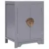 vidaXL Bedside Cabinet Grey 38x28x52 cm Paulownia Wood